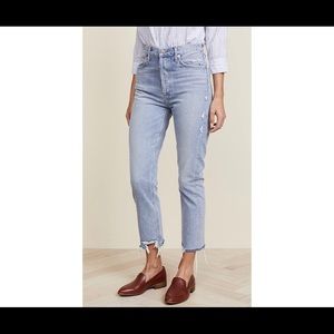 Agolde Riley High Rise Straight Crop Jeans